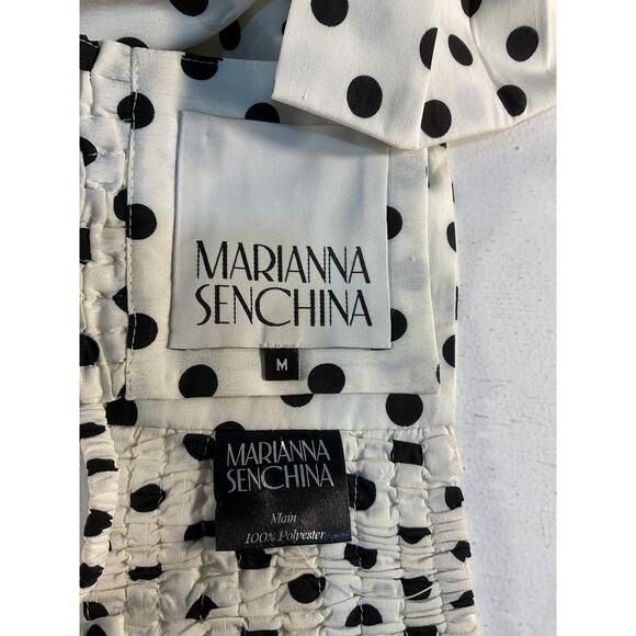 Marianna Senchina 'Bow' White Top Size M - Picture 5 of 5
